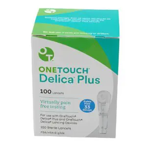 A box of one touch delica plus
