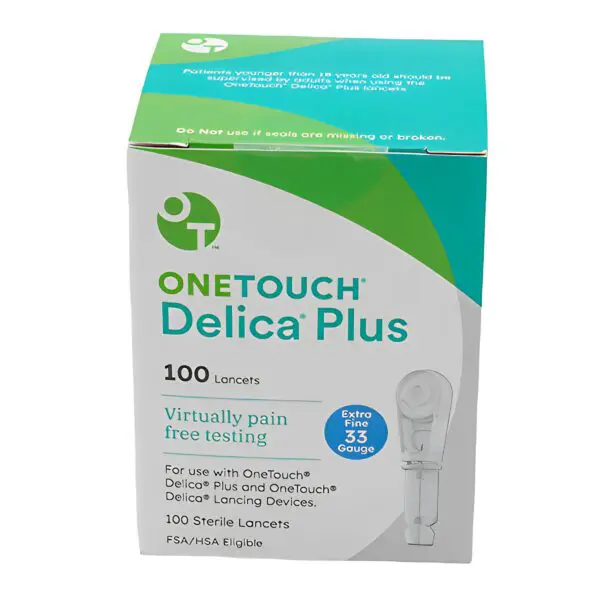 A box of one touch delica plus