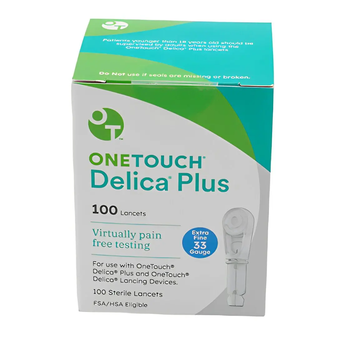 A box of one touch delica plus